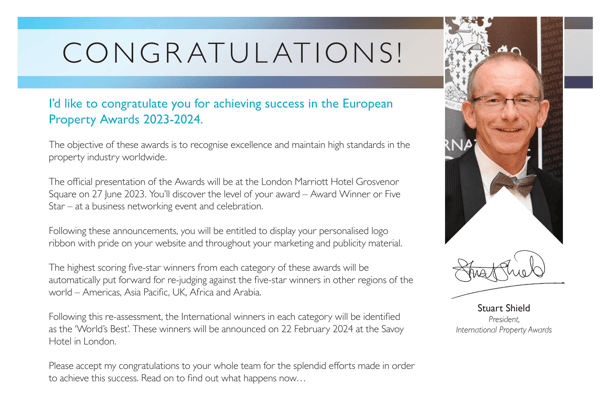 Die Gewinner der Internationalen Immobilienpreise 2023