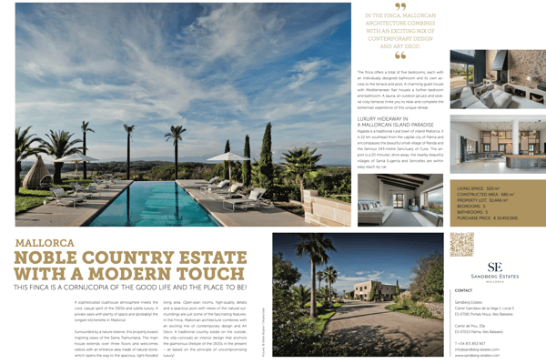Sandberg Estates Feature in Streifzug Magazine