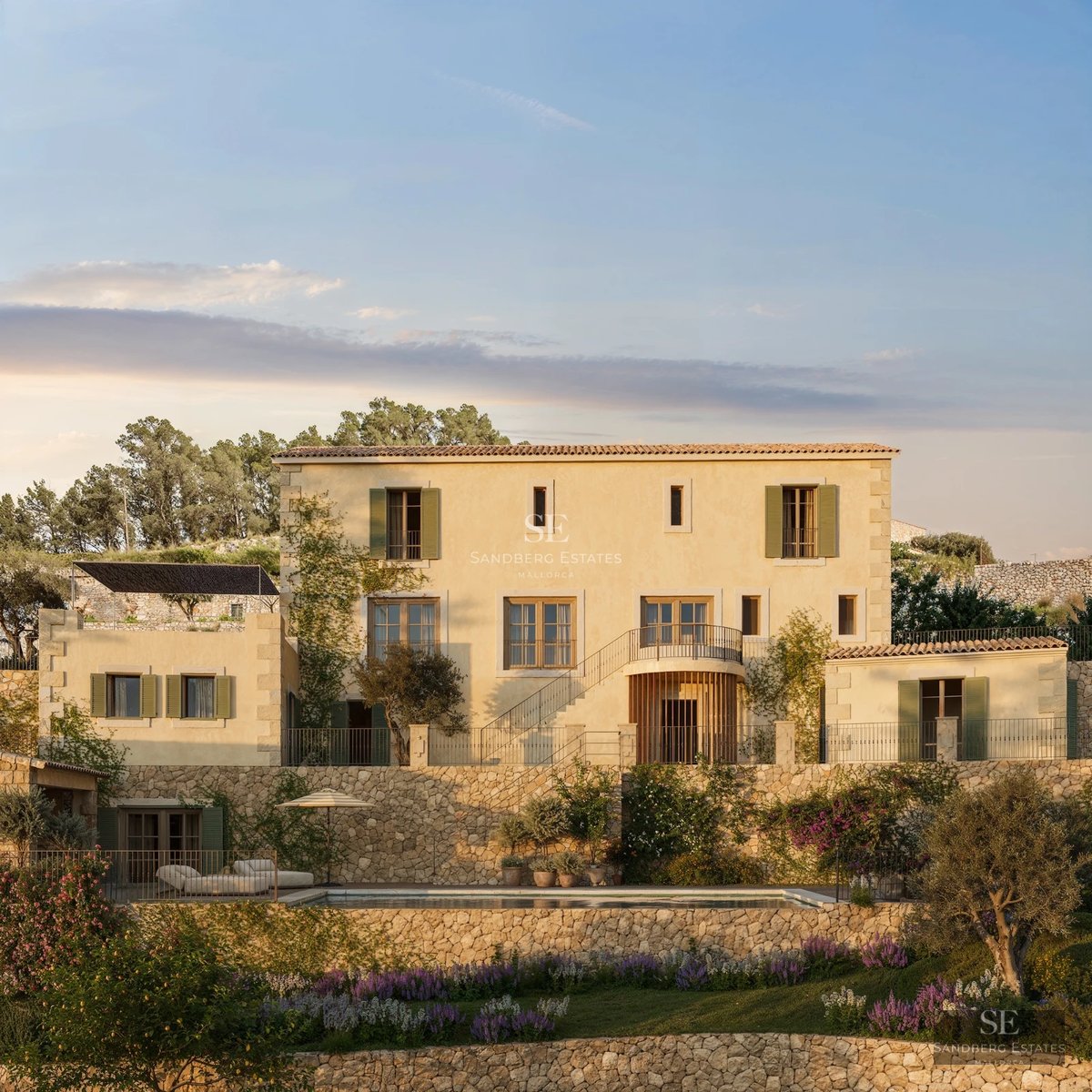 Expansive terrace with infinity pool, ocean views, and designer furniture. Modern elegance in a serene and exclusive setting.