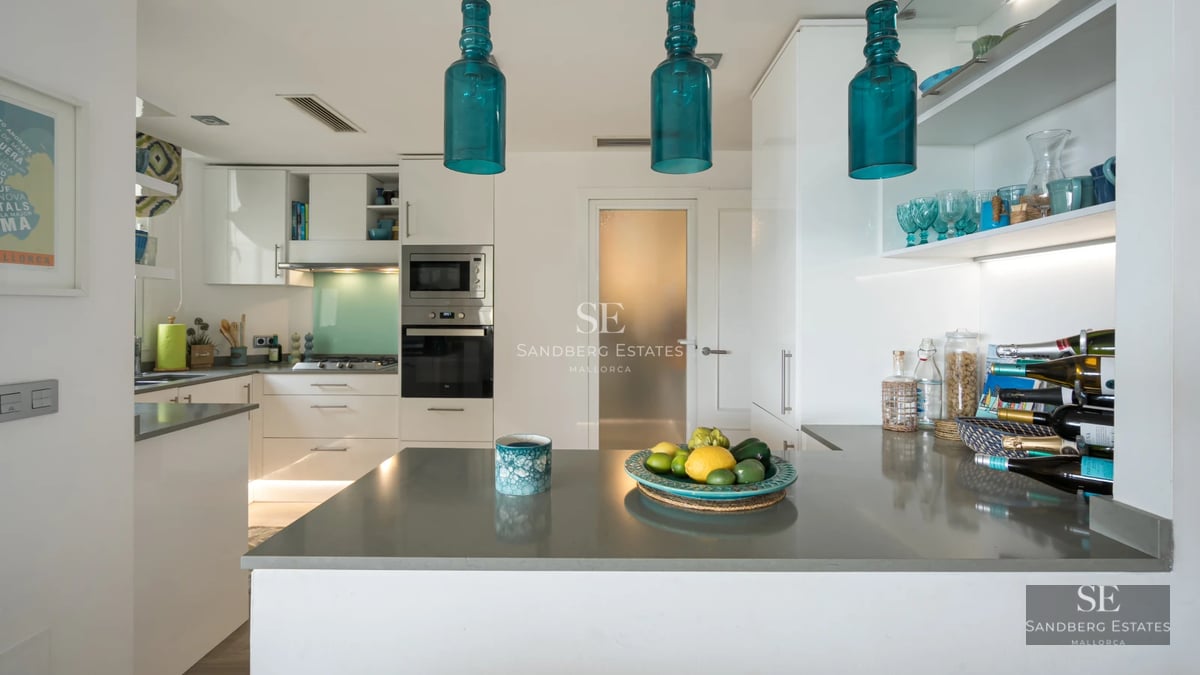 Image of a modern villa featuring a pool, large windows, terrace and garden. Minimalist and luxurious design.