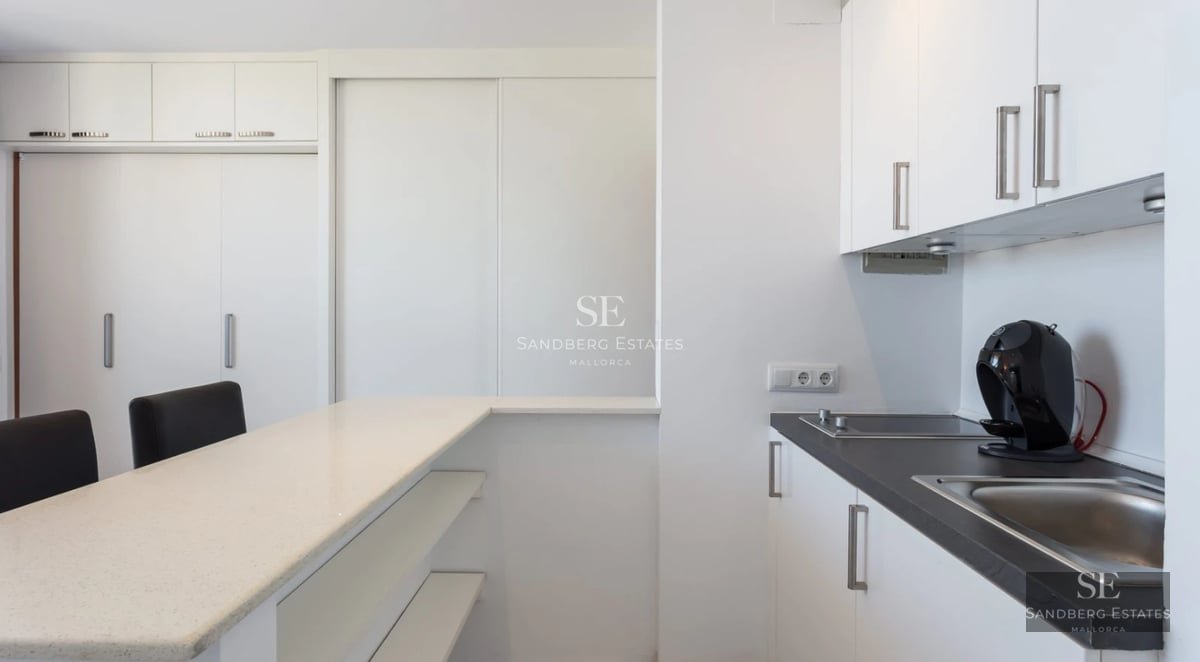 View of a modern villa with an infinity pool. Large windows, spacious terrace, and manicured gardens. Minimalist and elegant design.