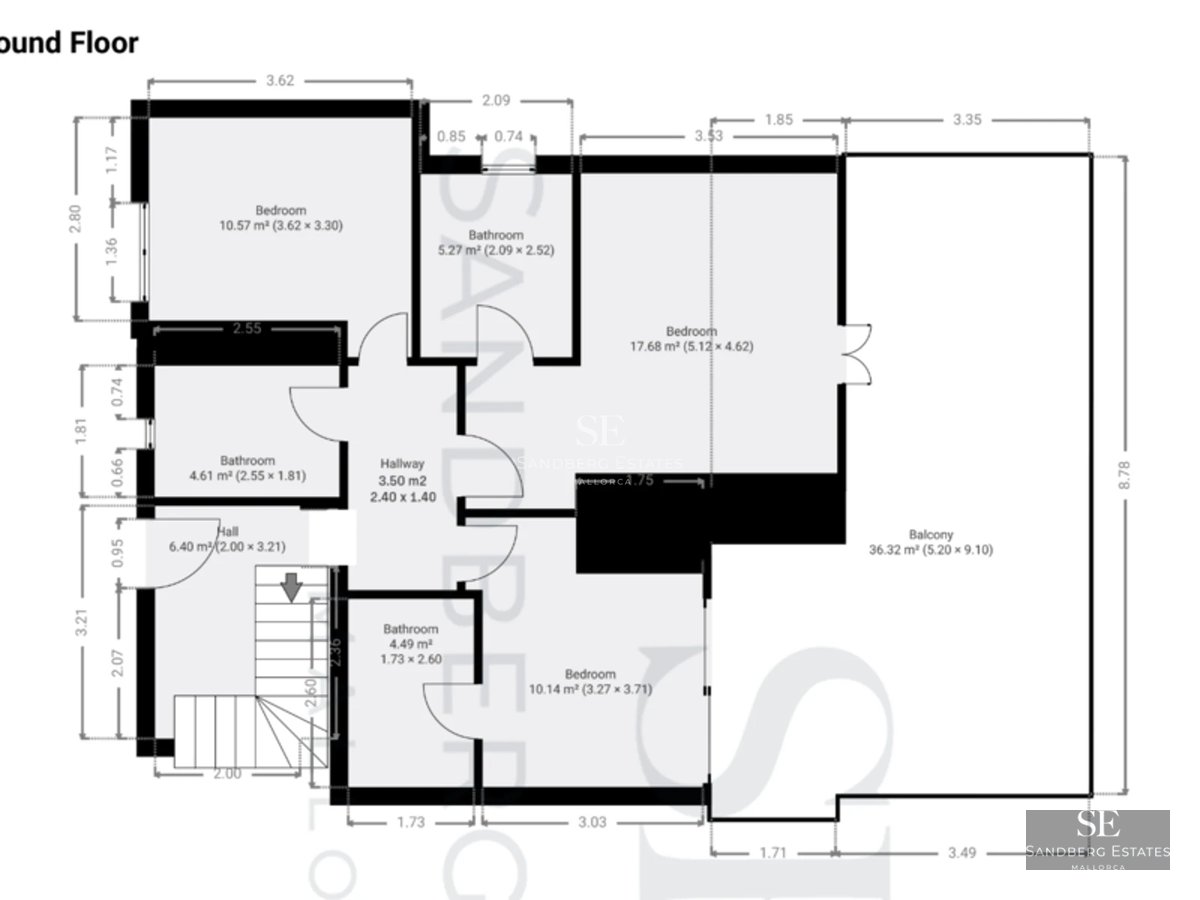 Modern terrace overlooking the sea. Minimalist outdoor furniture, glass railing, and wood flooring. Contemporary design and natural light.