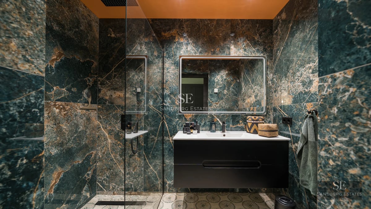 Exterior view of a luxurious modern house with a pool. Minimalist architecture, large windows, and lush garden.