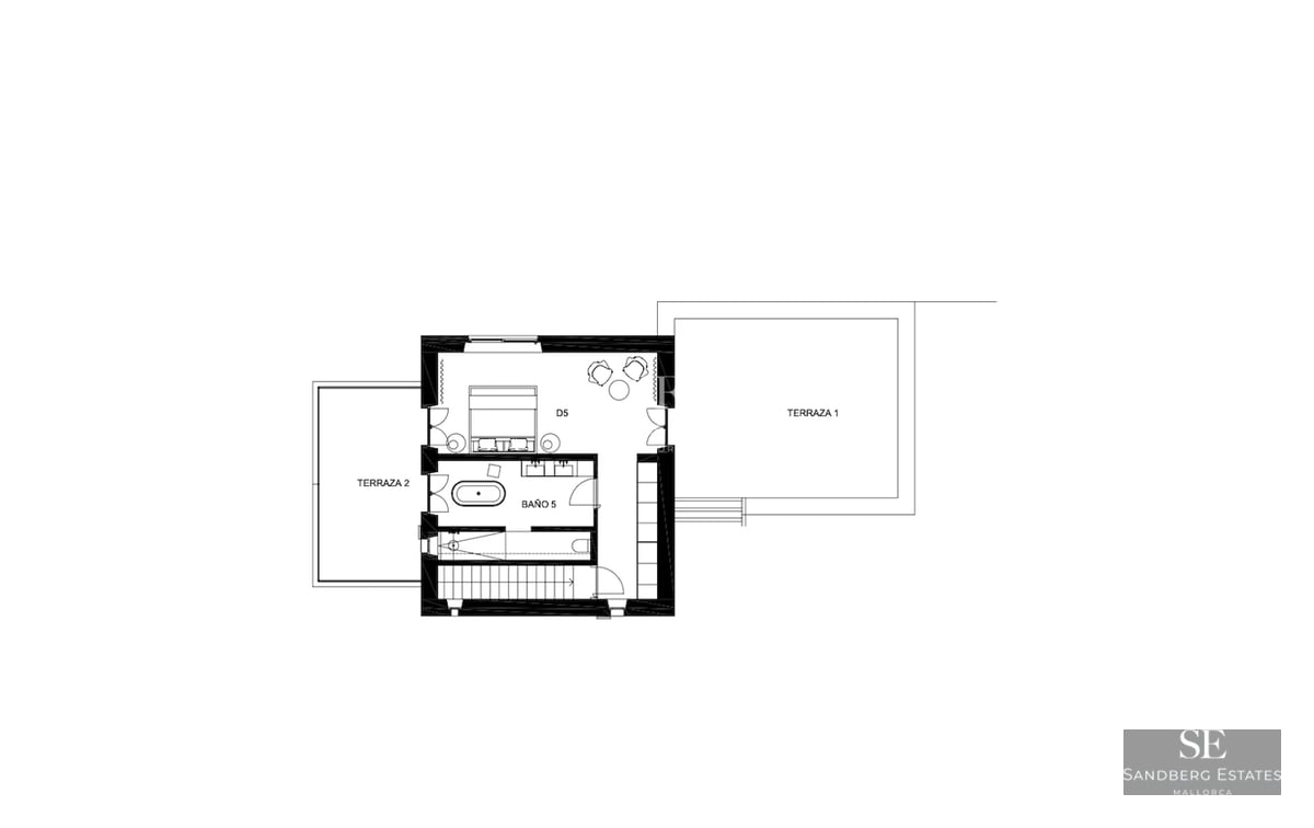 Modern pool view with terrace and lush greenery. Elegant architecture and minimalist design.