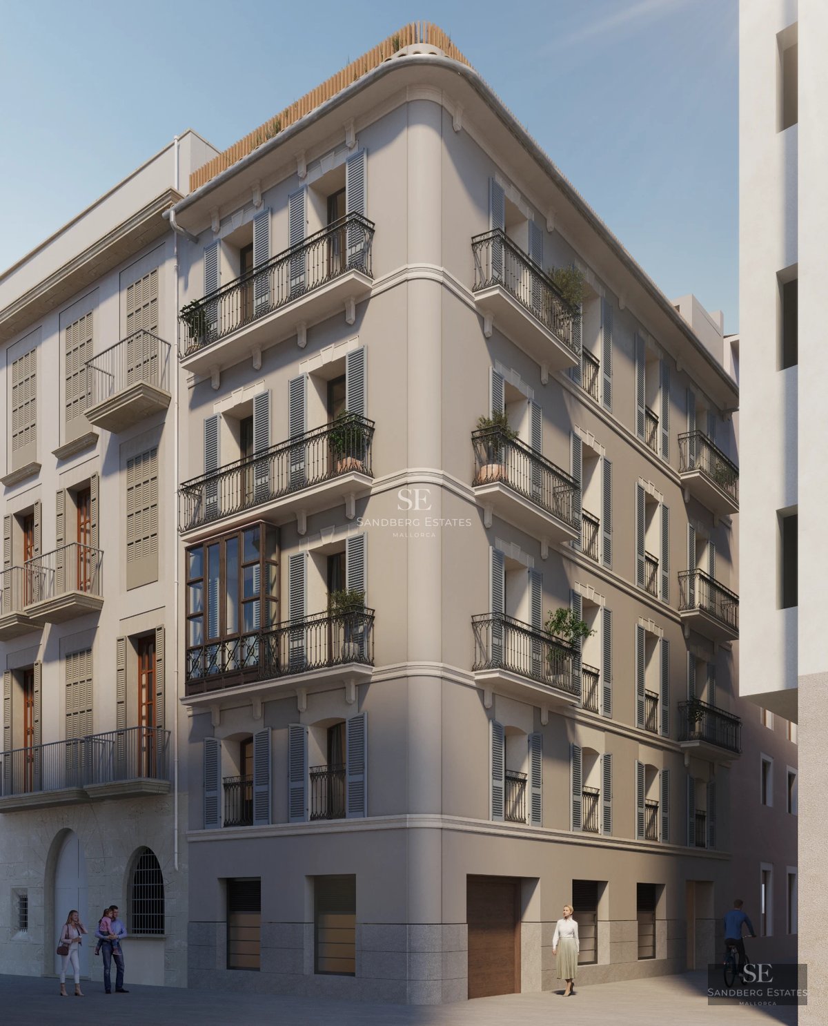 Exterior view of a modern villa with infinity pool, lush garden, large windows, and minimalist architectural design.