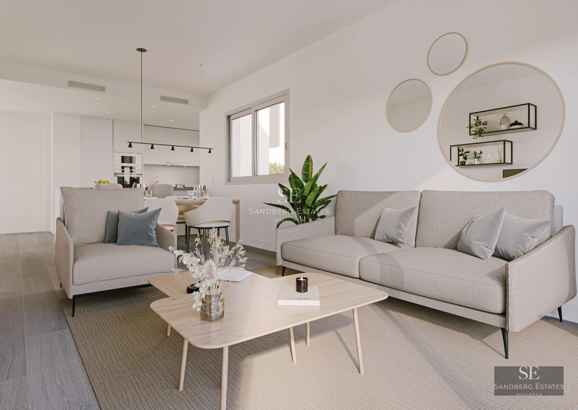 View of modern villa with pool. Minimalist architecture, large windows, and elegant exterior design. Lush vegetation.