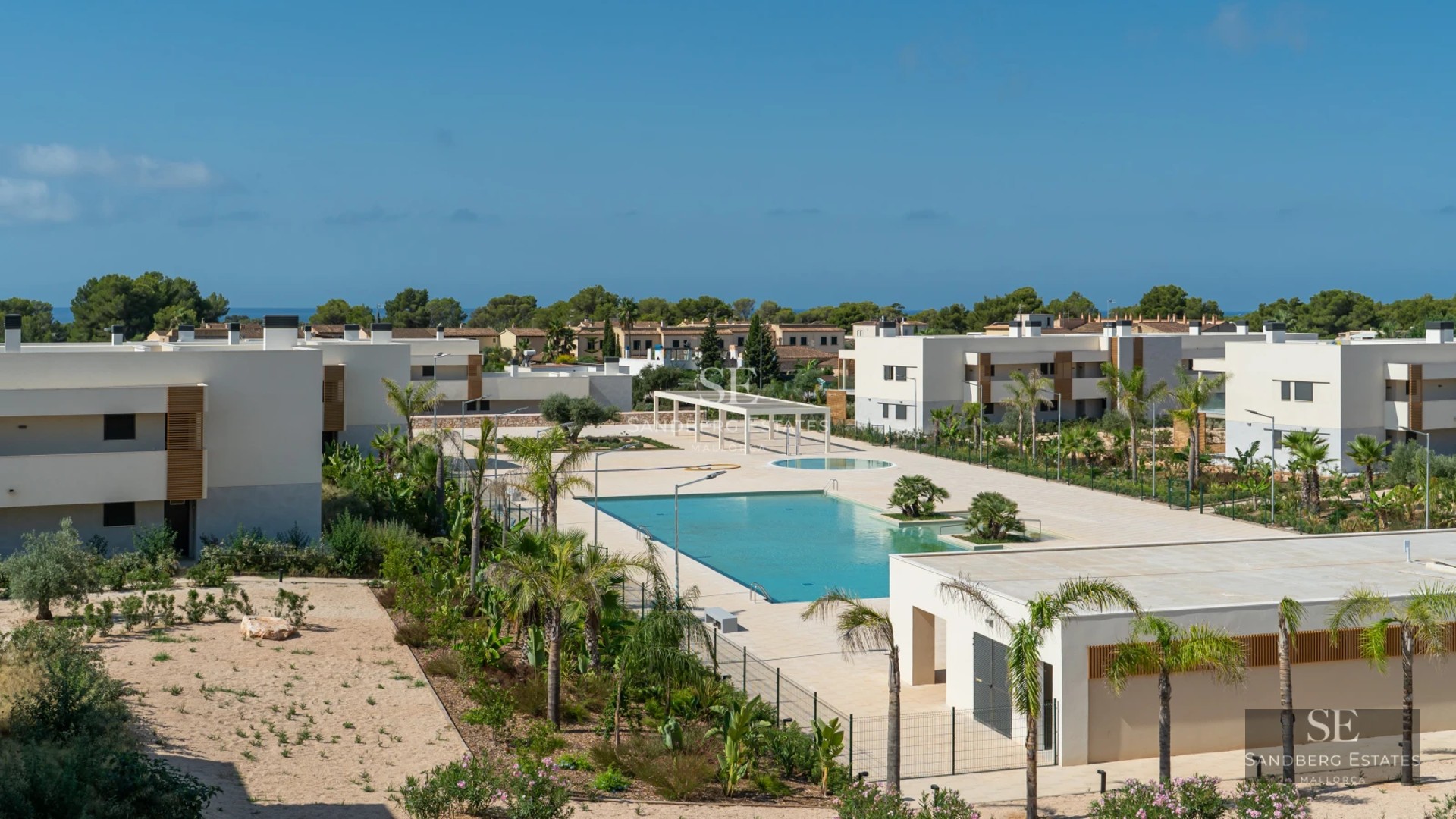 Expansive terrace with infinity pool and sea views. Modern design with clean lines and high-quality materials.