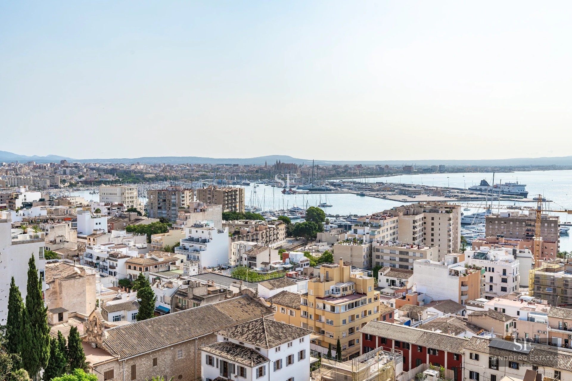 Exterior view of a modern villa with a pool, spacious terraces, and lush vegetation. Contemporary architecture, elegant design.