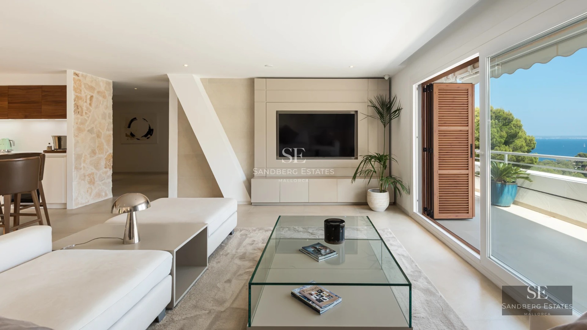 Exterior view of a modern villa featuring a pool, large windows, and lush garden. Minimalist and elegant architectural design.