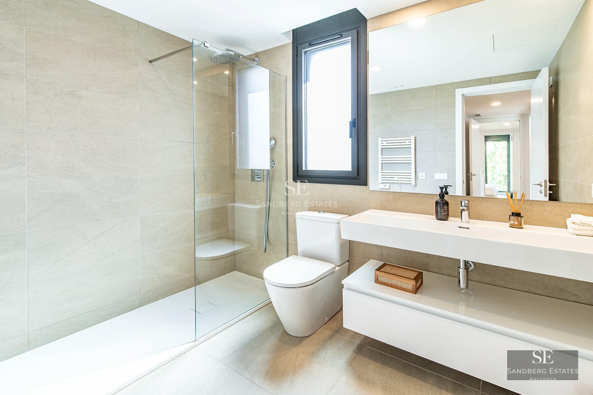 Exterior of a luxury house with a pool, manicured garden, and modern architecture. Warm lighting and elegant design.