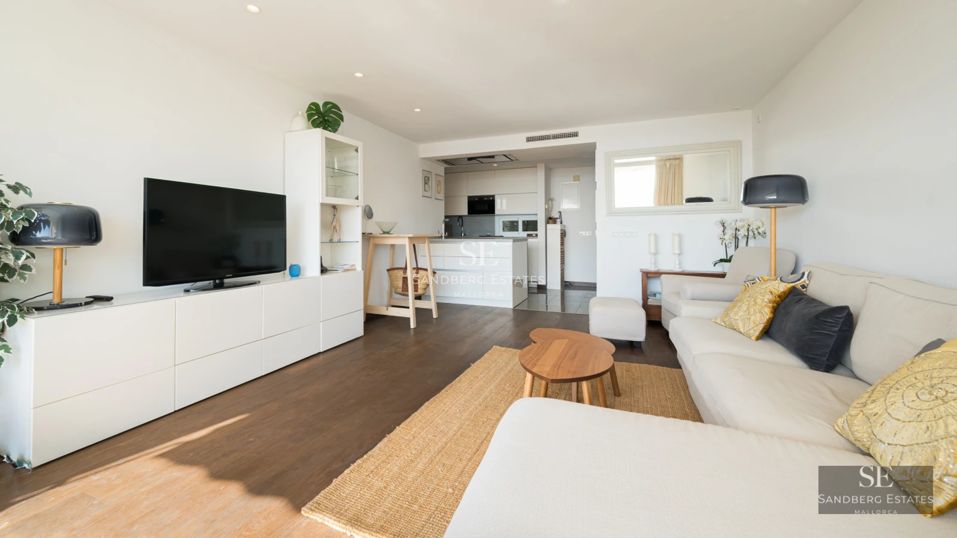 Exterior view of a modern villa with pool, surrounded by greenery. Minimalist architecture, large windows, and luxury finishes.