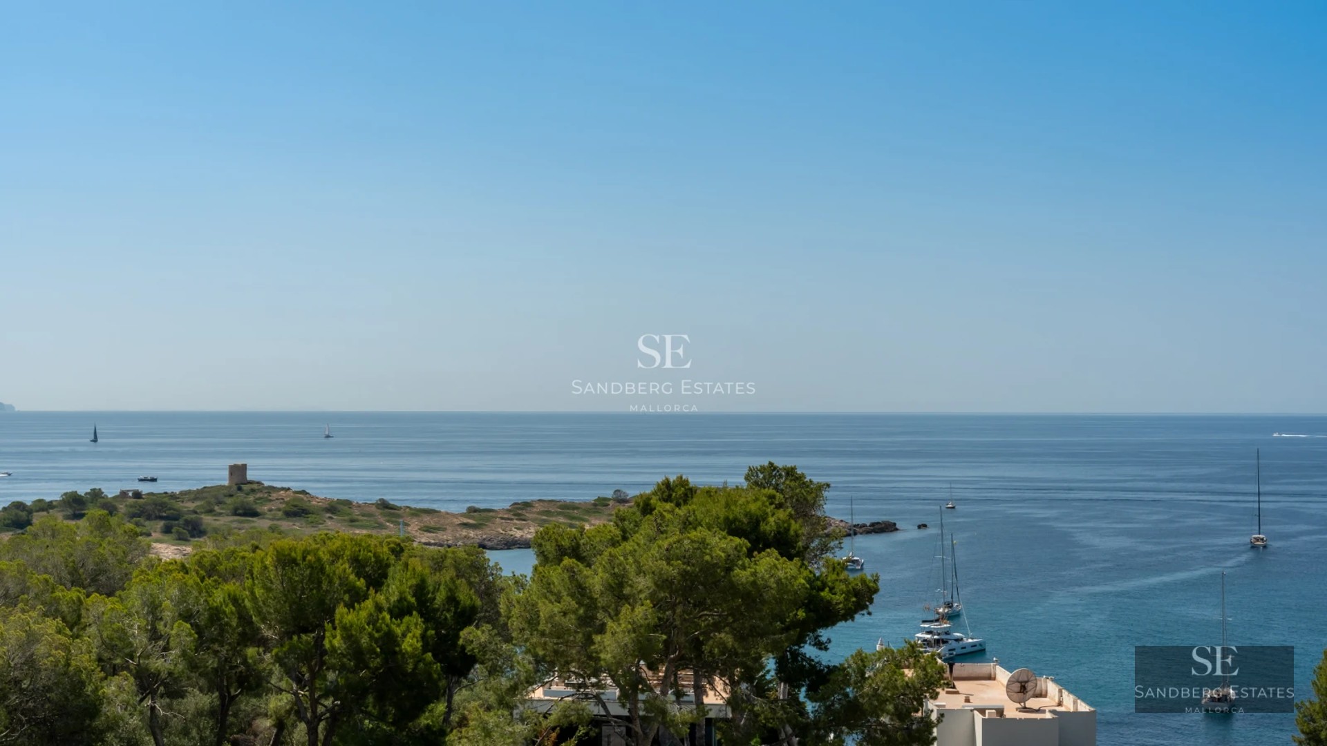 Modern balcony with glass railing, wooden floor, and stunning views. Minimalist design, ambient lighting.