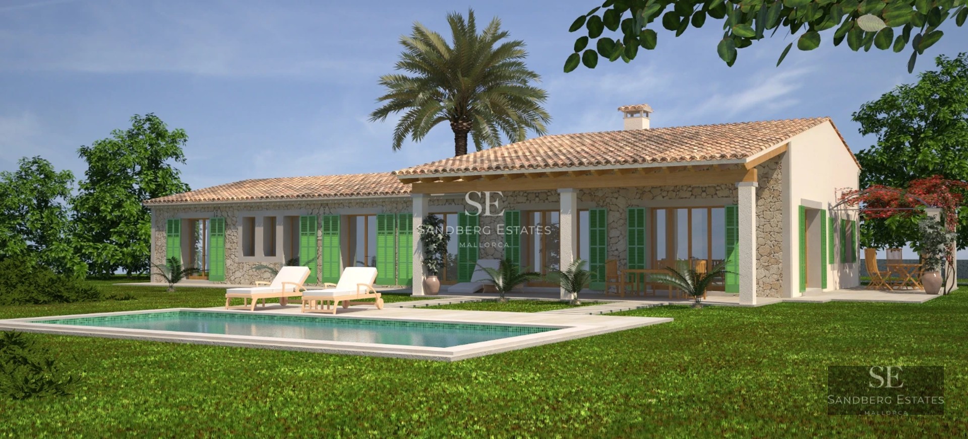 Exterior of modern villa with infinity pool, lush gardens, and expansive terraces. Avant-garde architectural design and luxurious finishes.