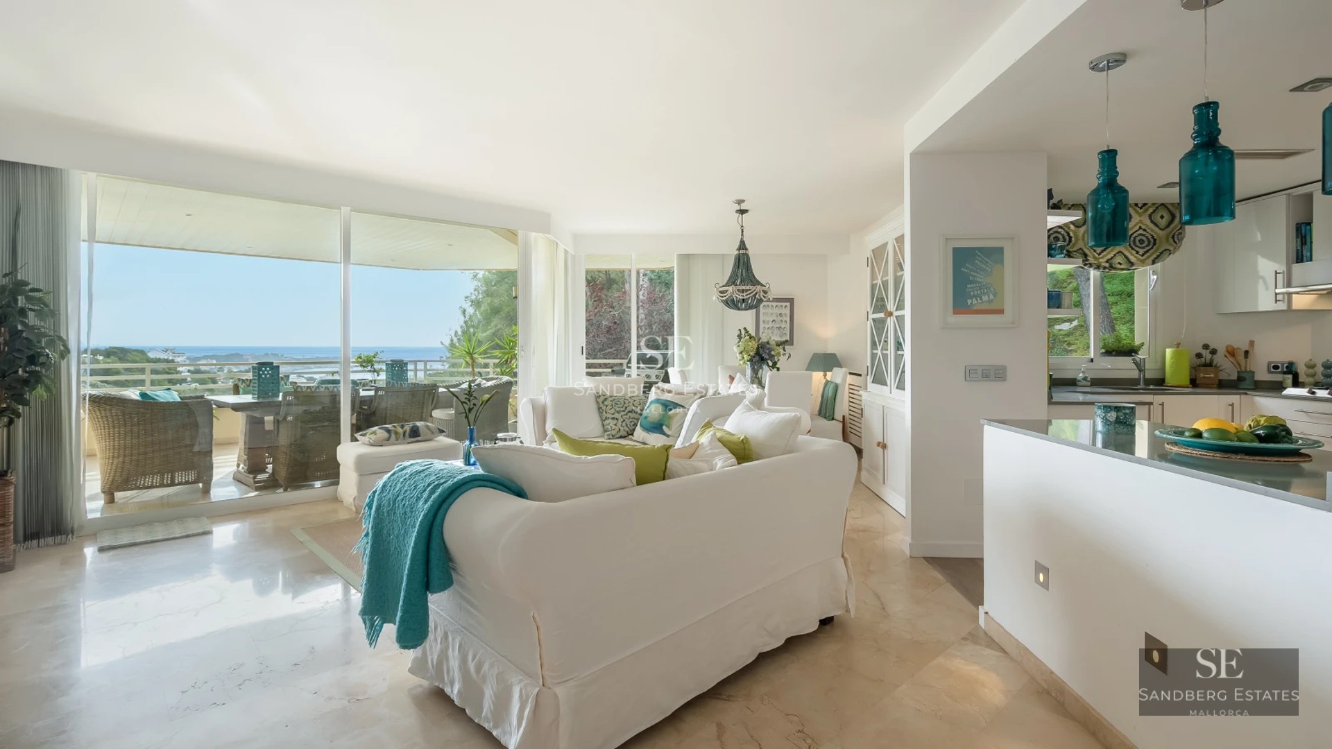 Spacious terrace featuring an infinity pool and panoramic views. Modern design with stylish outdoor furniture and lush greenery.