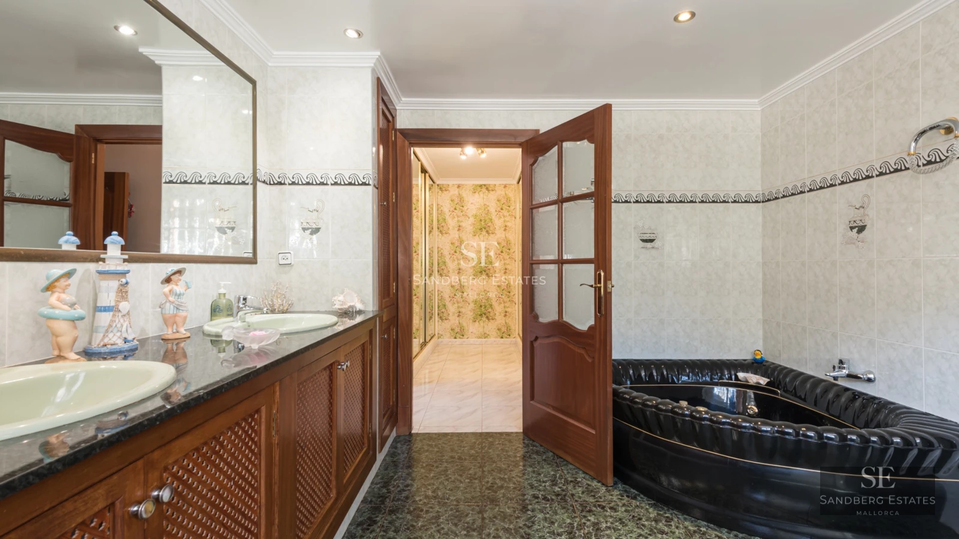 Exterior view of a modern villa with a pool, garden, and large windows. Minimalist architecture. Soft lighting.