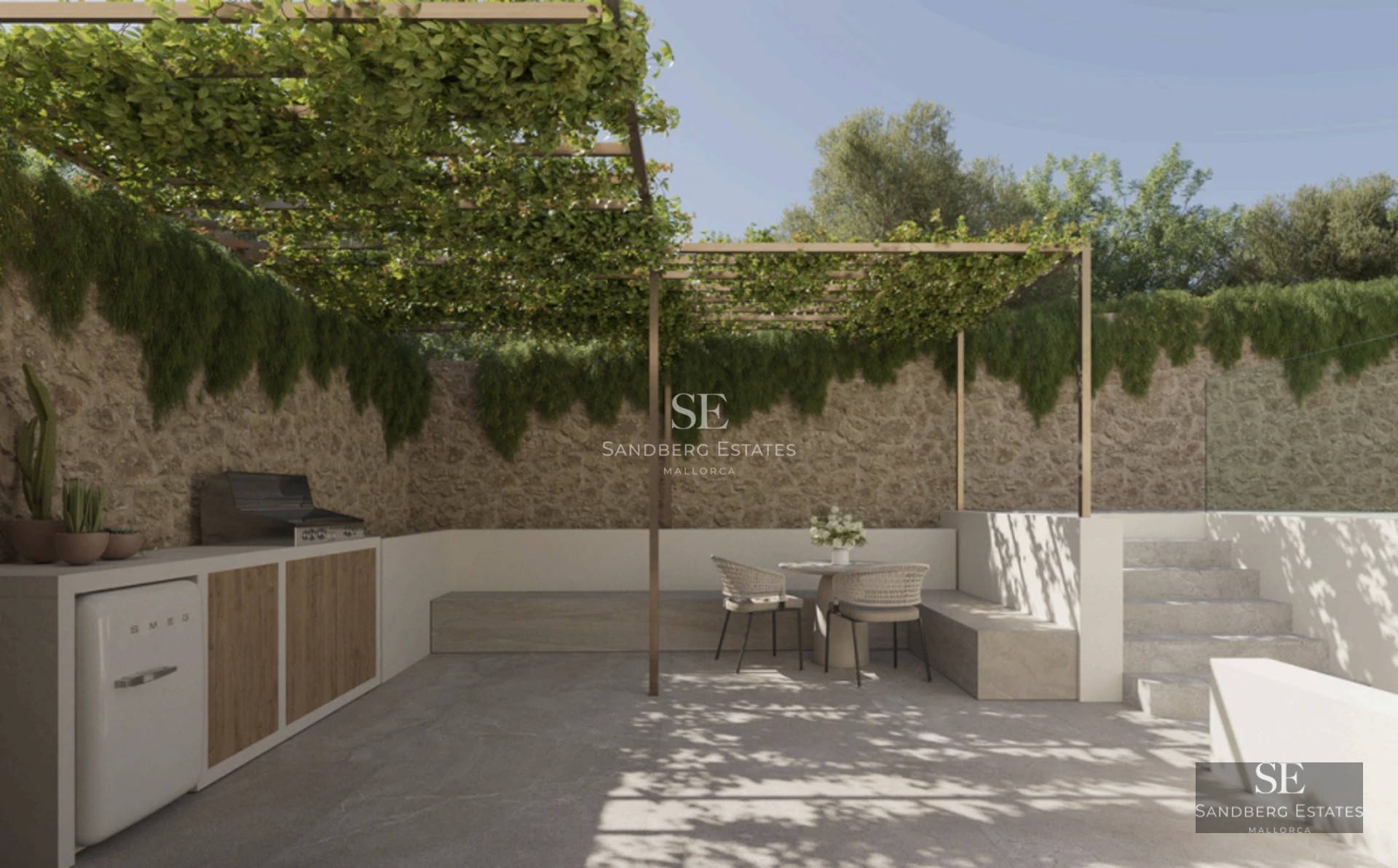 Spacious living room with panoramic sea views. Modern design, natural light, and high-quality finishes.