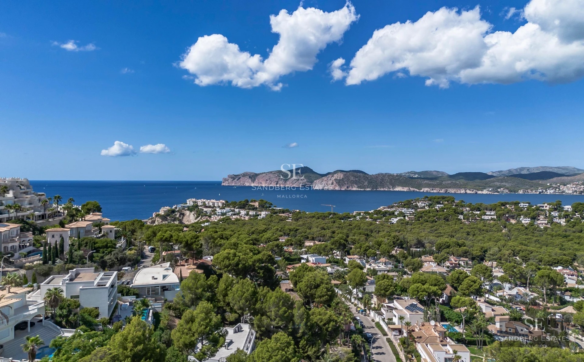 Exterior view of a modern house featuring a pool, garden, and large windows. Minimalist and elegant design.