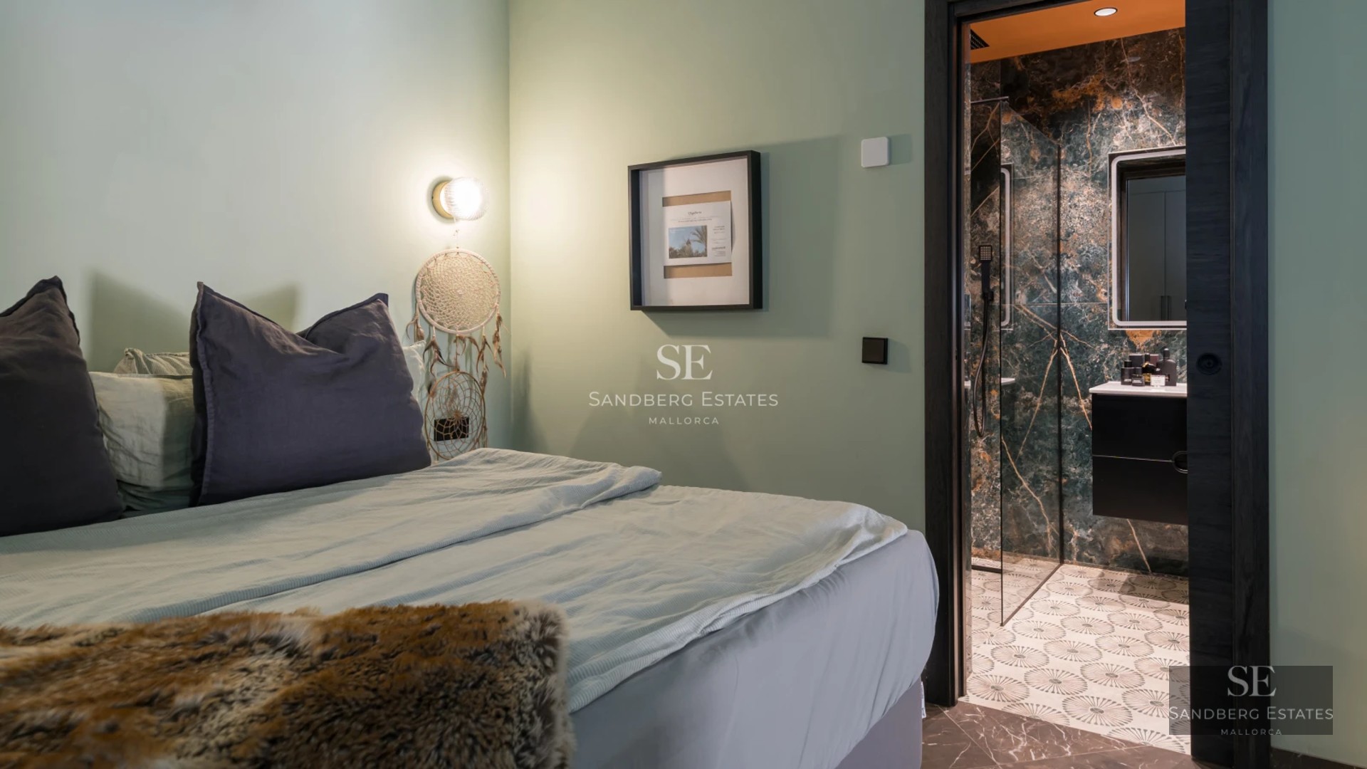 View of a luxurious villa with a pool, terrace, and large garden. Modern design featuring large windows and high-quality finishes.