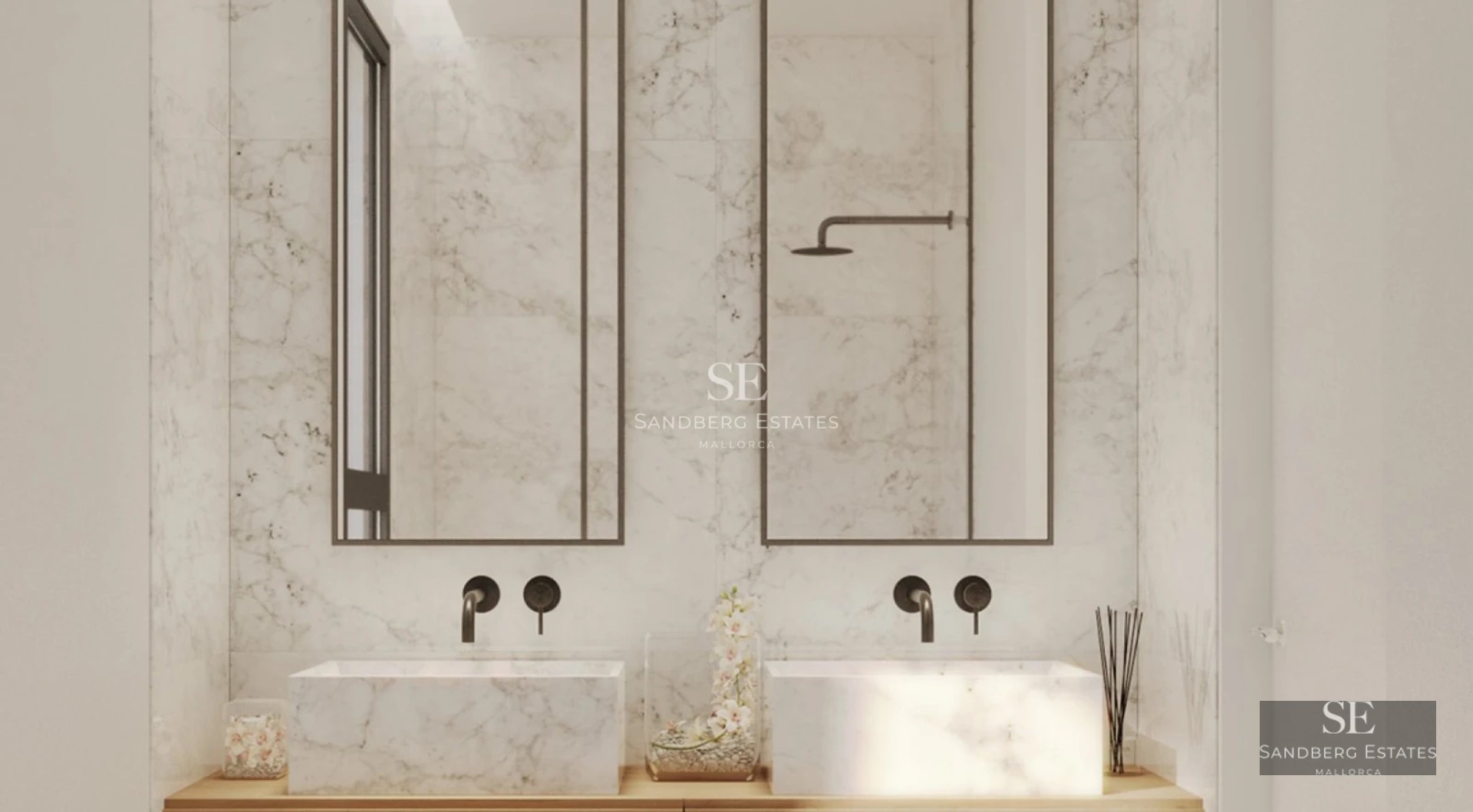 Expansive terrace with infinity pool, lounge chairs, and panoramic views. Modern design, natural light, and high-quality finishes.