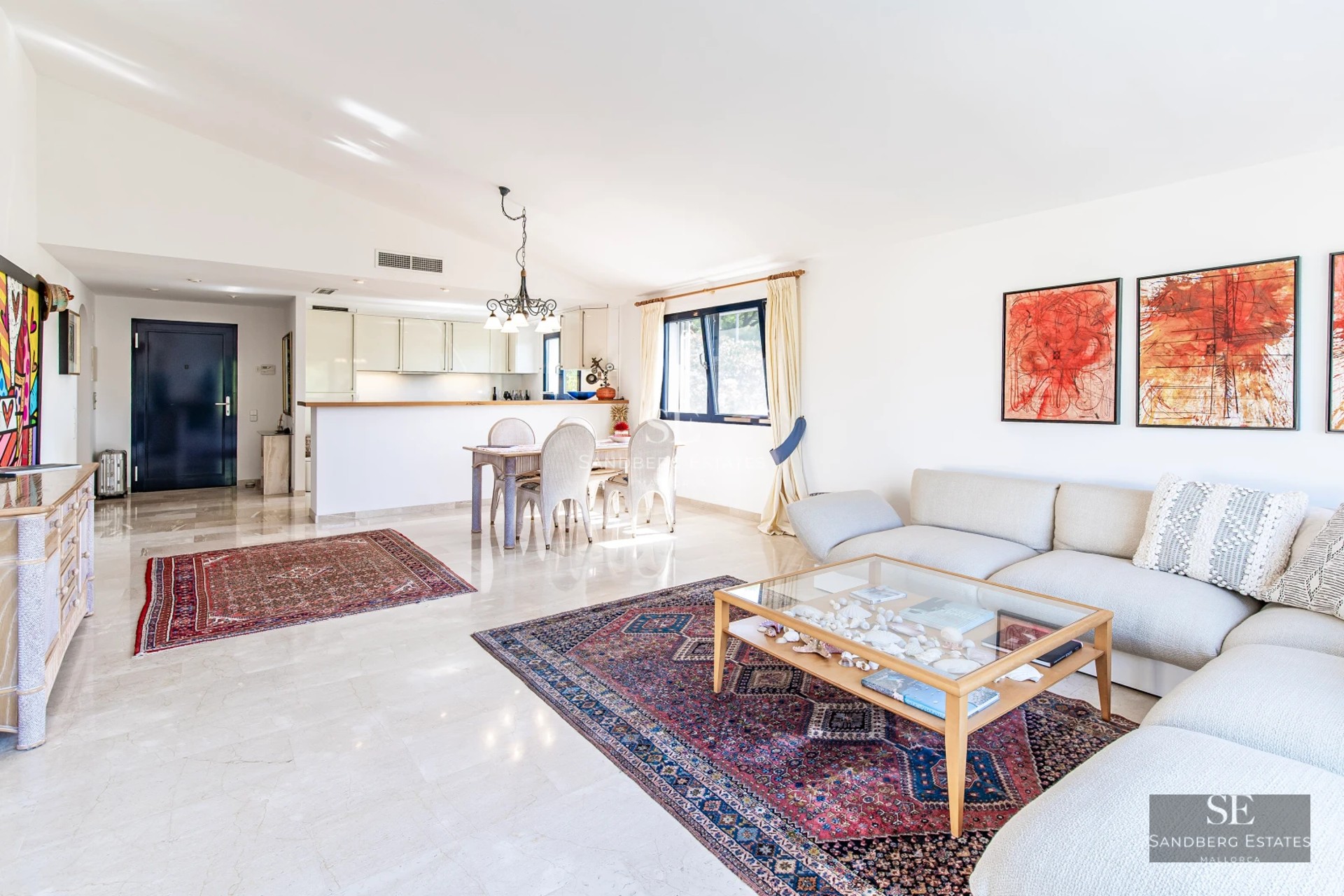 Exterior view of a modern villa featuring a pool, lush garden, and spacious terraces. Sleek and minimalist architectural design.