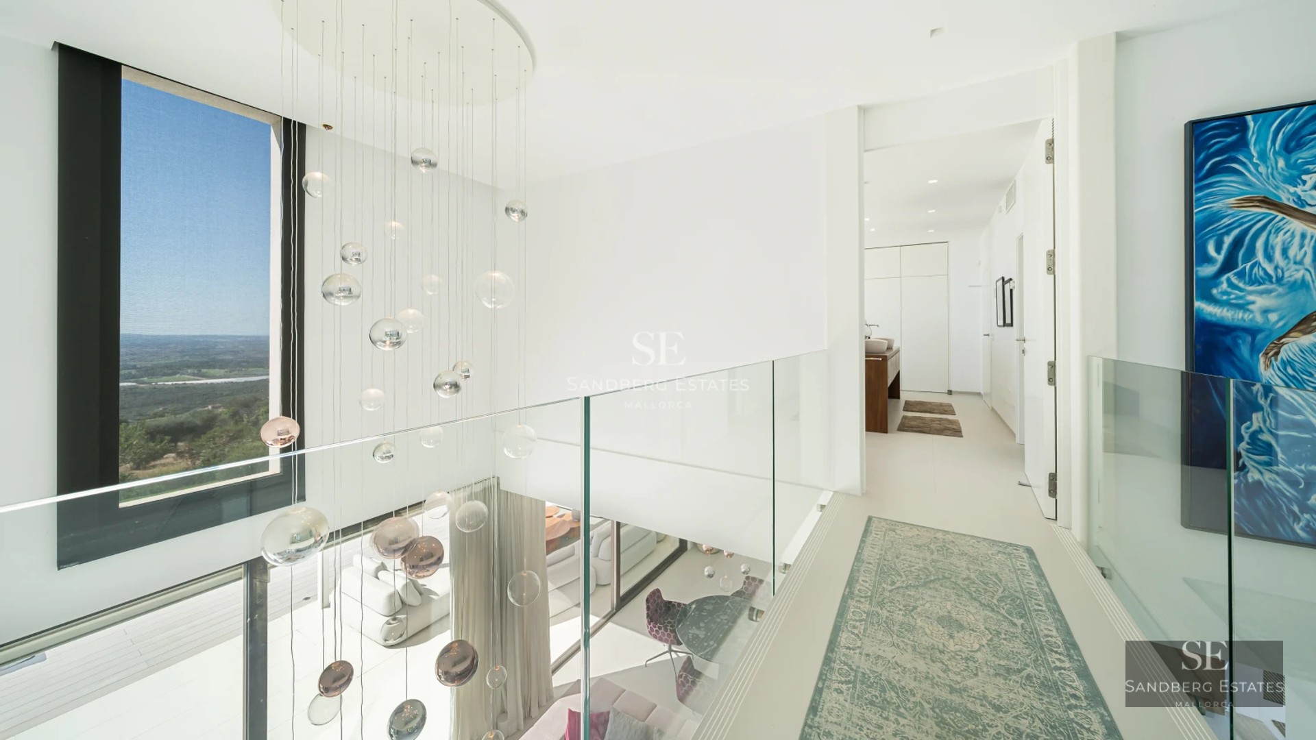 Exterior view of a modern villa featuring an infinity pool, garden, and large windows. Minimalist architecture and elegant landscaping design.