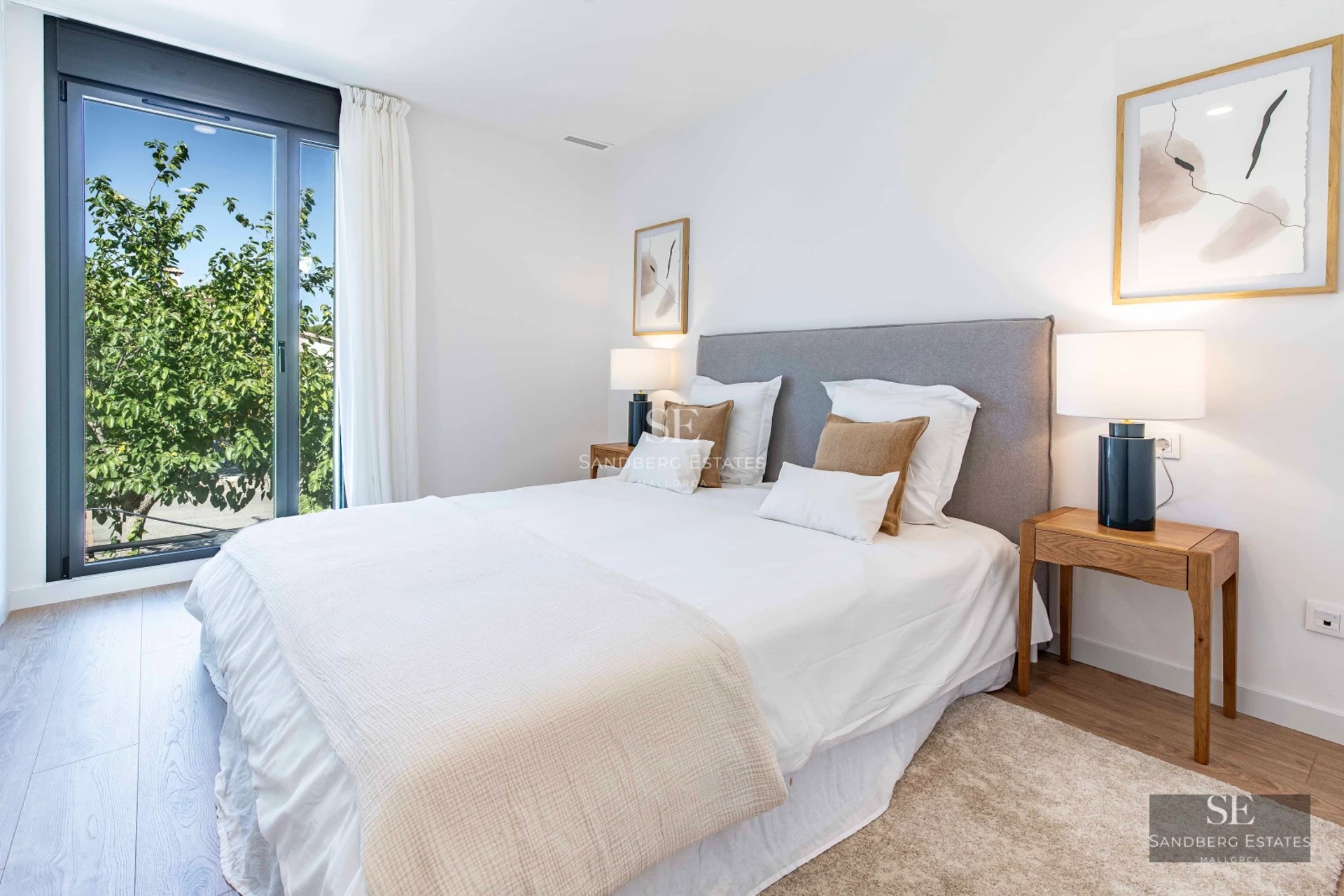 Modern villa facade with pool. Large windows, minimalist landscaping, and abundant natural light. Contemporary architecture.