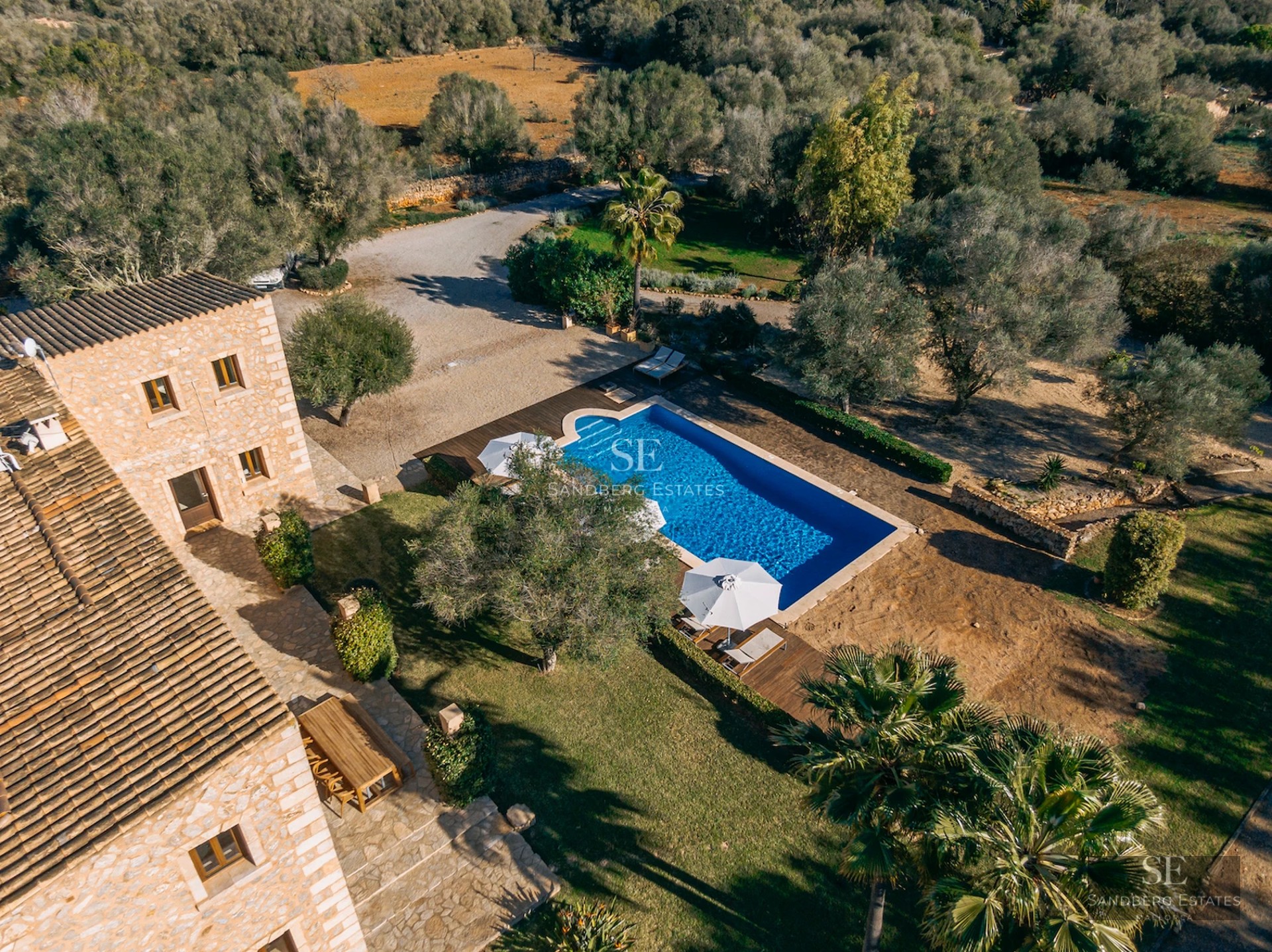 Luxurious penthouse with a large terrace and panoramic sea views. Modern design with a pool and elegant furniture.