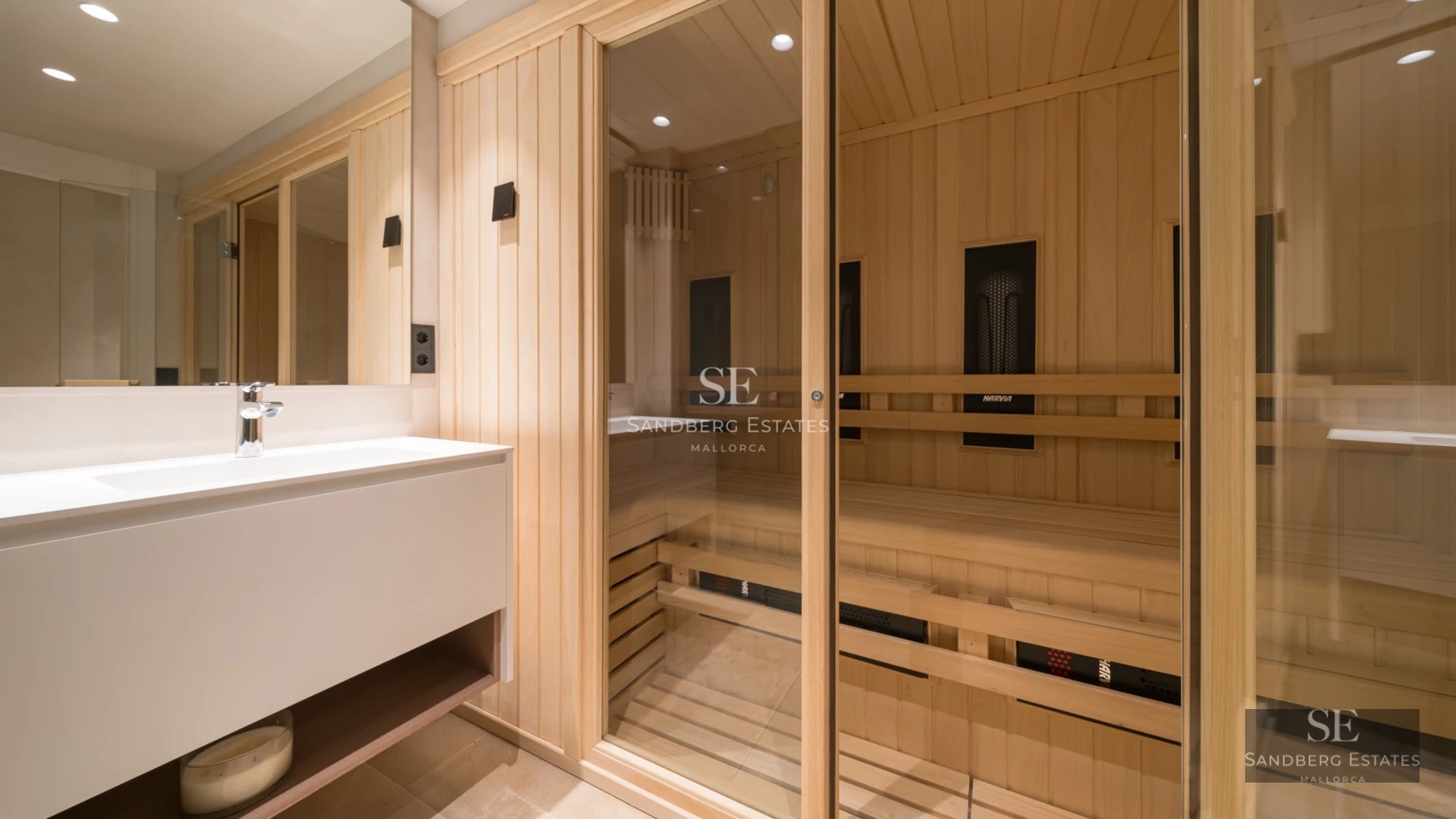 Image of a modern villa featuring a pool. Sleek architectural design, large windows, and lush gardens. Natural lighting.