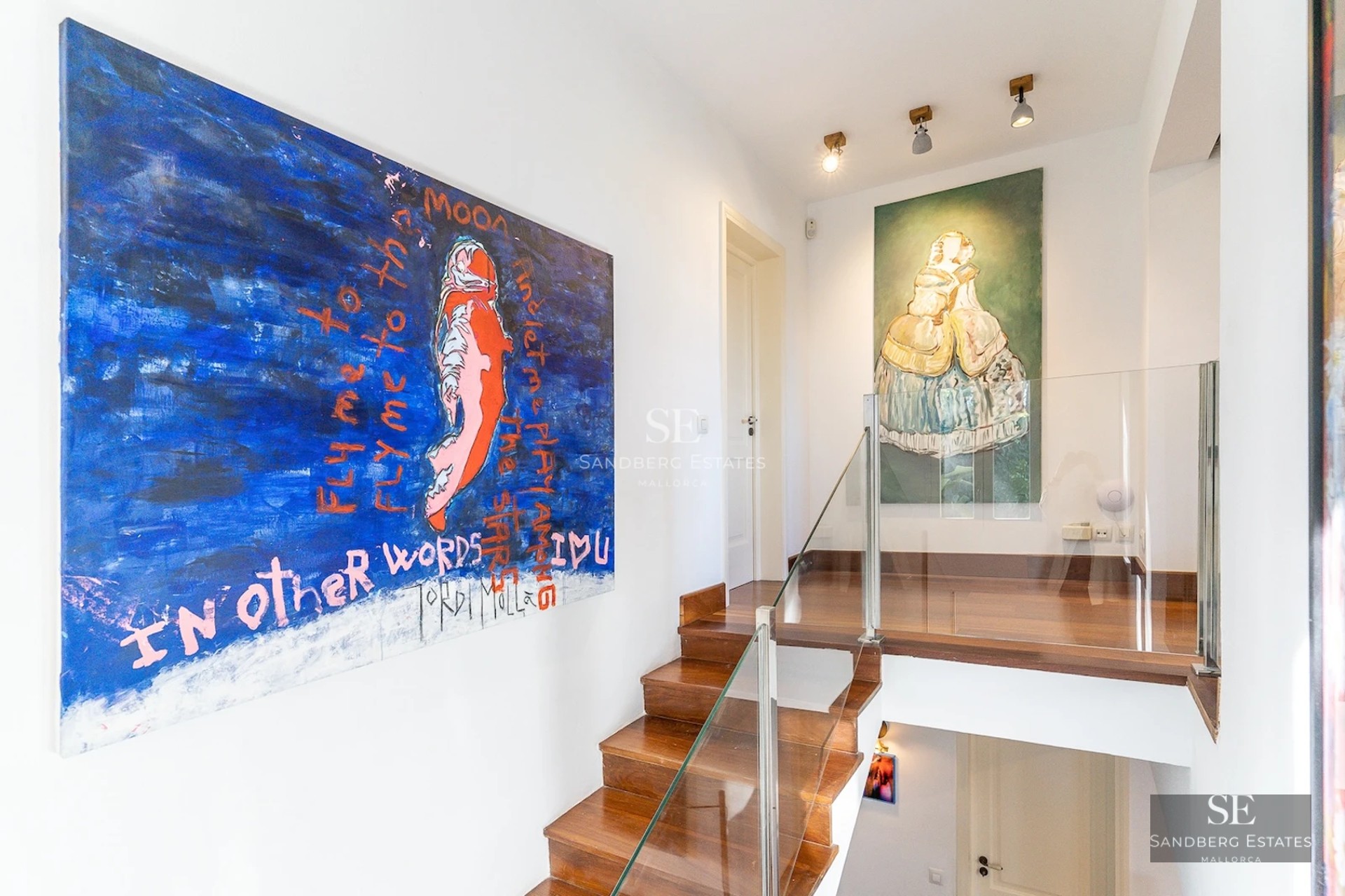 Modern facade with pool and lush garden. Large windows, warm lighting. Minimalist architecture.