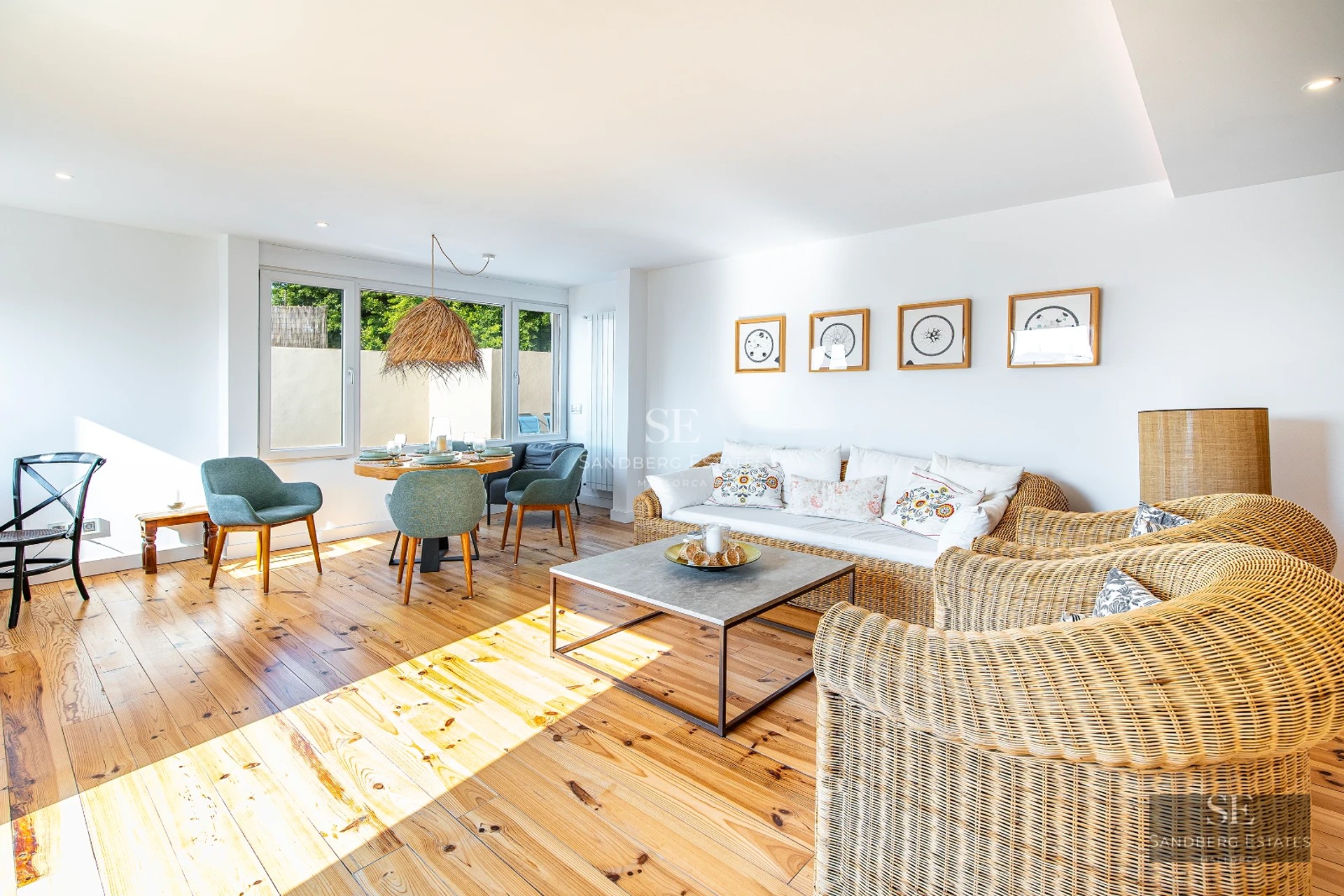 Exterior view of a modern villa with pool, garden, and terrace. Minimalist design featuring large windows and high-quality finishes.