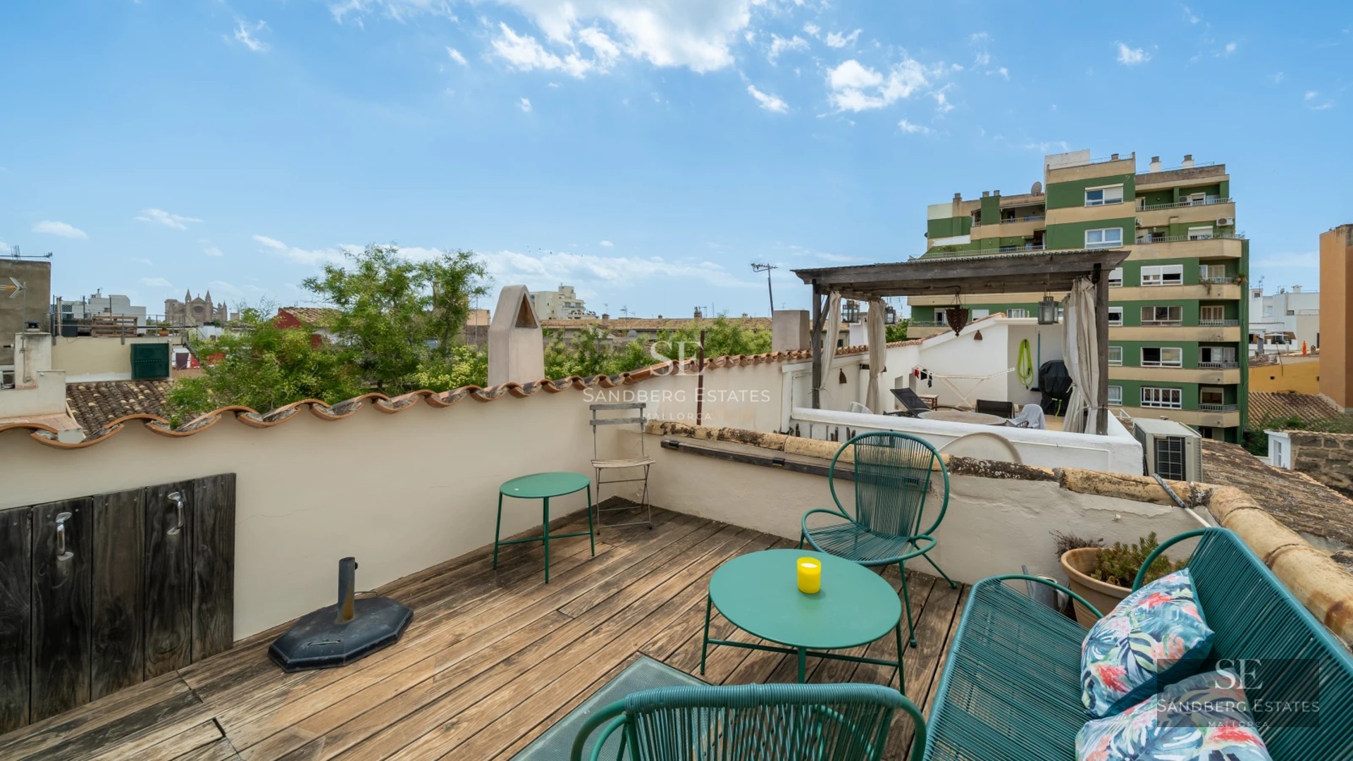 Exterior view of a luxurious house featuring a pool, well-maintained garden, and modern architecture. Natural lighting and serene ambiance.