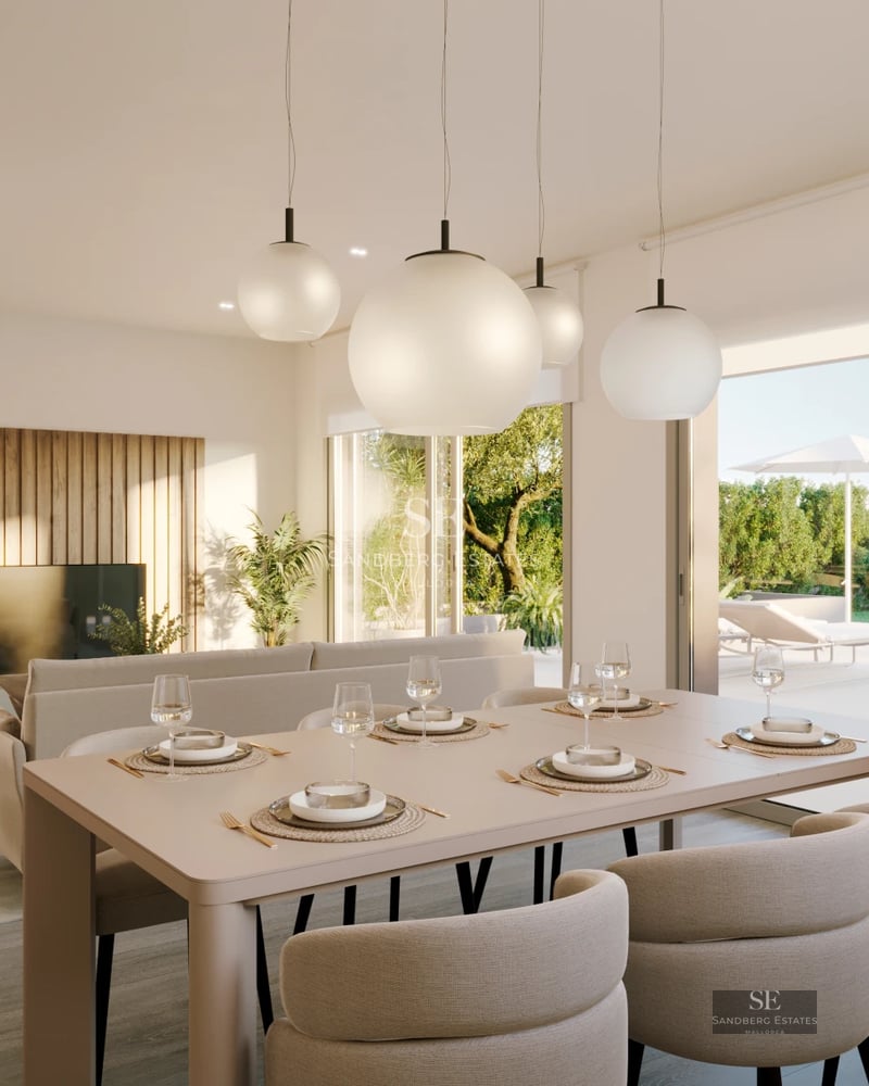 Spacious terrace with infinity pool and views. Modern design, elegant furniture. Ideal for relaxation and enjoying the outdoors.