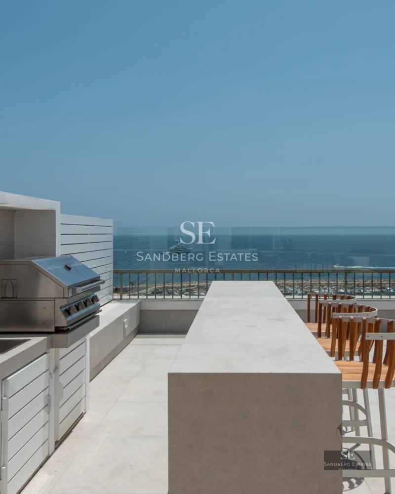 View of modern villa with pool. Large windows, wood deck, minimalist design. Luxury and comfort in a serene environment.