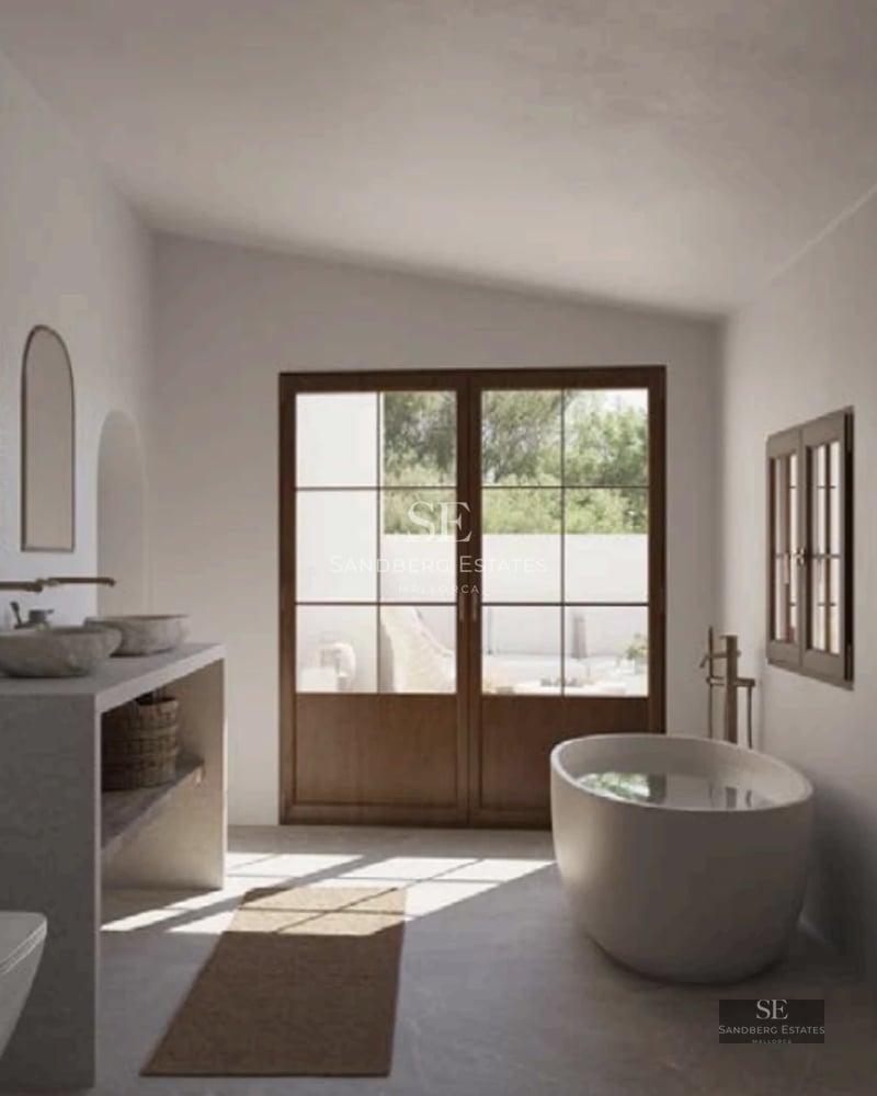 Exterior view of a modern villa with pool, expansive terraces, and lush vegetation. Contemporary architecture and elegant design.