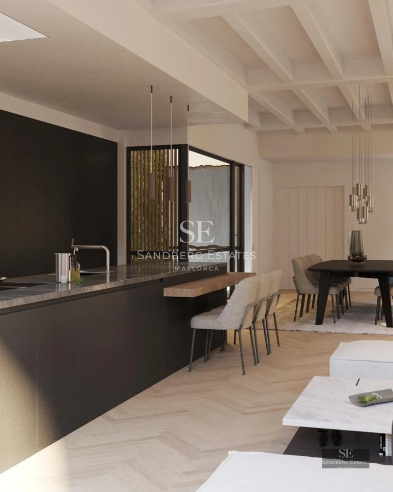 Spacious terrace featuring an infinity pool, panoramic sea views, modern furniture, and a minimalist design. Ideal for relaxation and enjoyment.