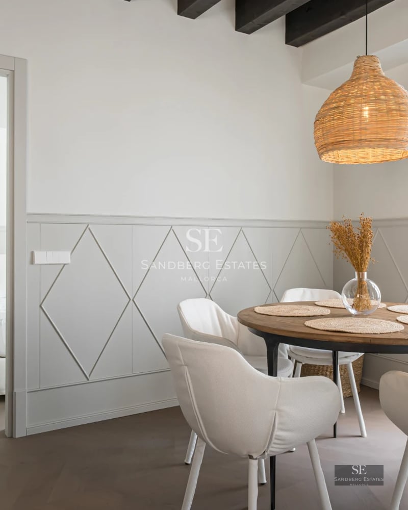 Spacious terrace with swimming pool and panoramic views. Modern design featuring glass railing and stylish furniture.