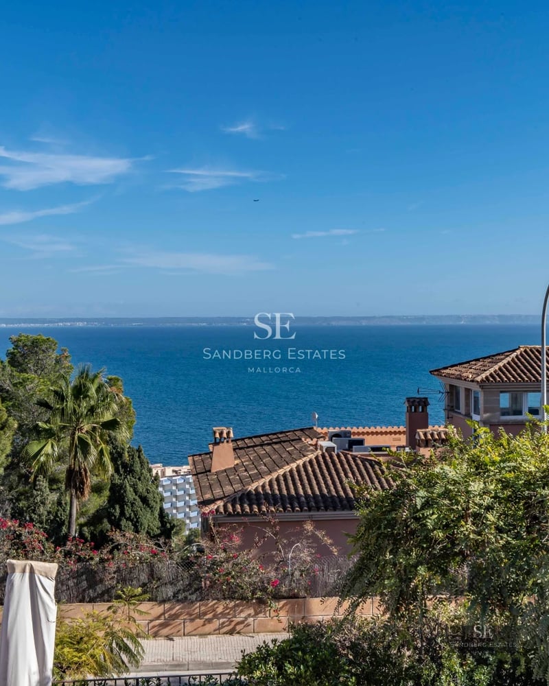 Spacious terrace with infinity pool, sun loungers, and panoramic views. Modern design with high-quality finishes.