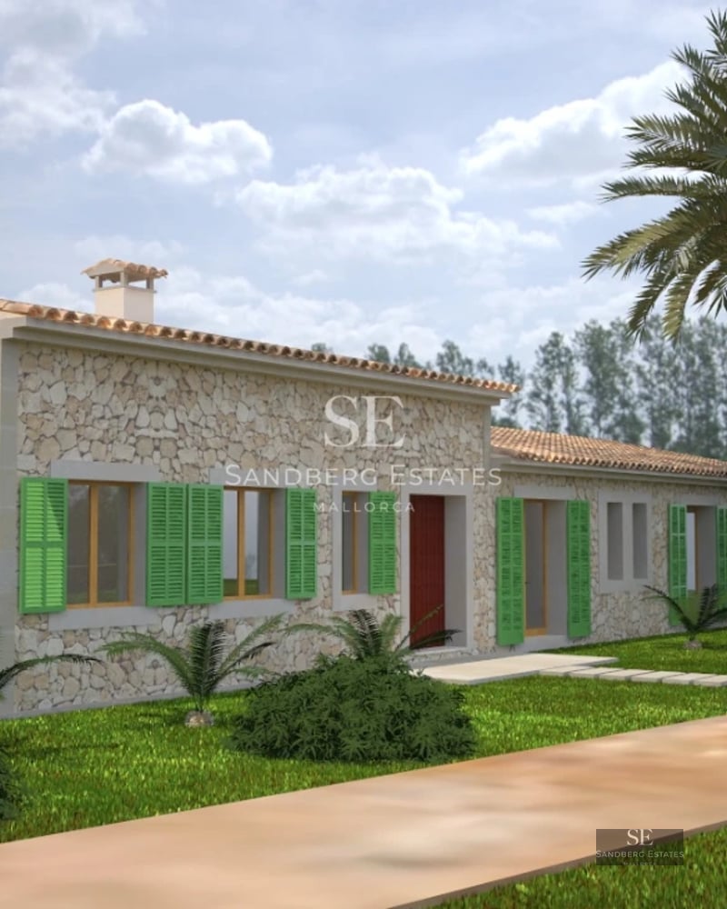 Exterior view of a modern villa with an infinity pool, lush garden and spacious terraces. Minimalist architecture with large windows.