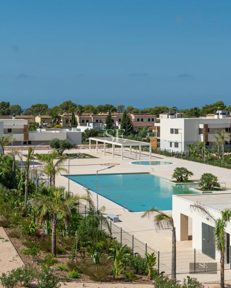 Expansive terrace with infinity pool and sea views. Modern design with clean lines and high-quality materials.