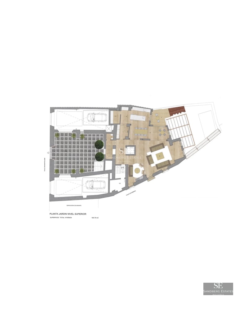 Exterior view of a modern villa featuring a pool, lush garden, and minimalist architecture. Warm lighting and elegant design.