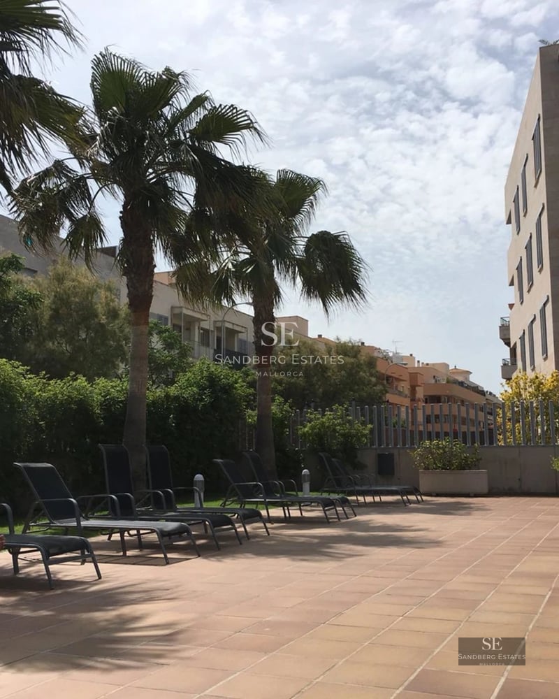 Salon lumineux avec de grandes baies vitrées, canapé beige, parquet clair et vue panoramique sur la mer. Design moderne et élégant.