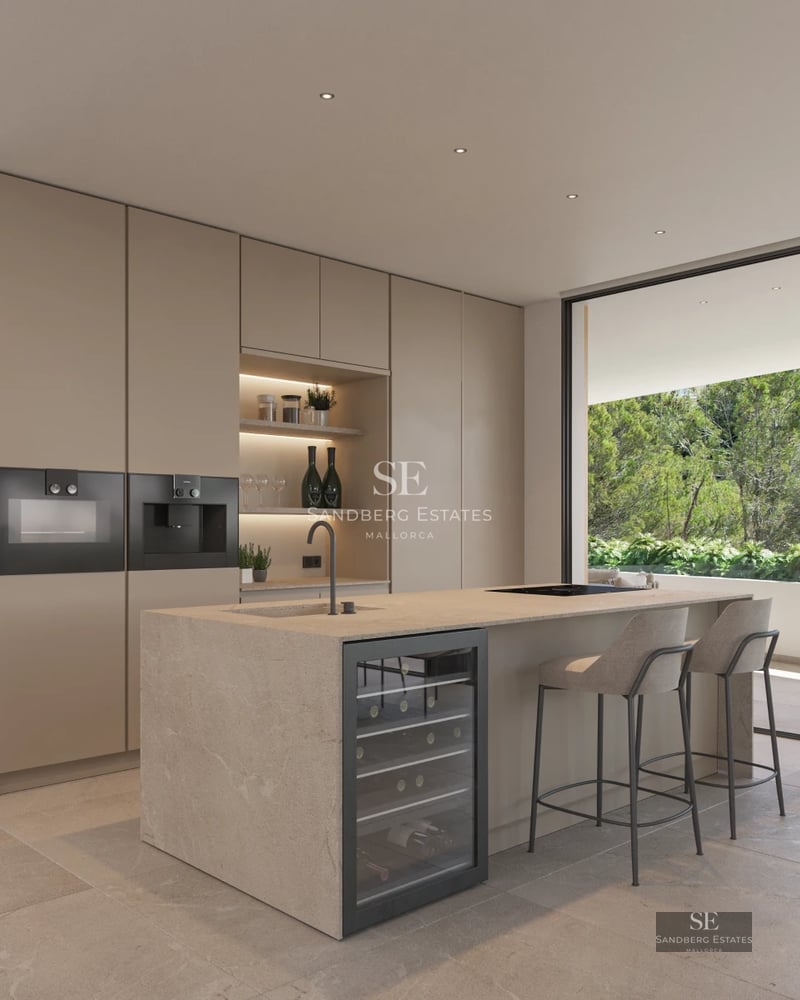 Infinity pool view, designer outdoor furniture, manicured garden and modern architecture. Luxury and comfort in a prime setting.