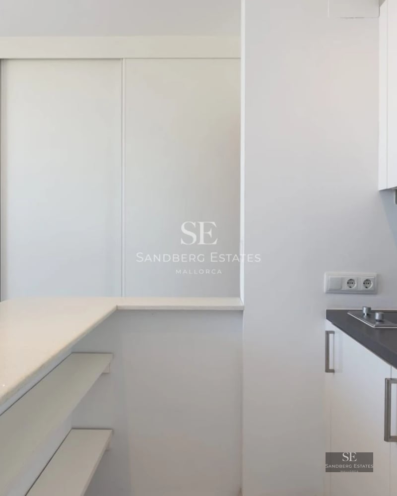 View of a modern villa with an infinity pool. Large windows, spacious terrace, and manicured gardens. Minimalist and elegant design.