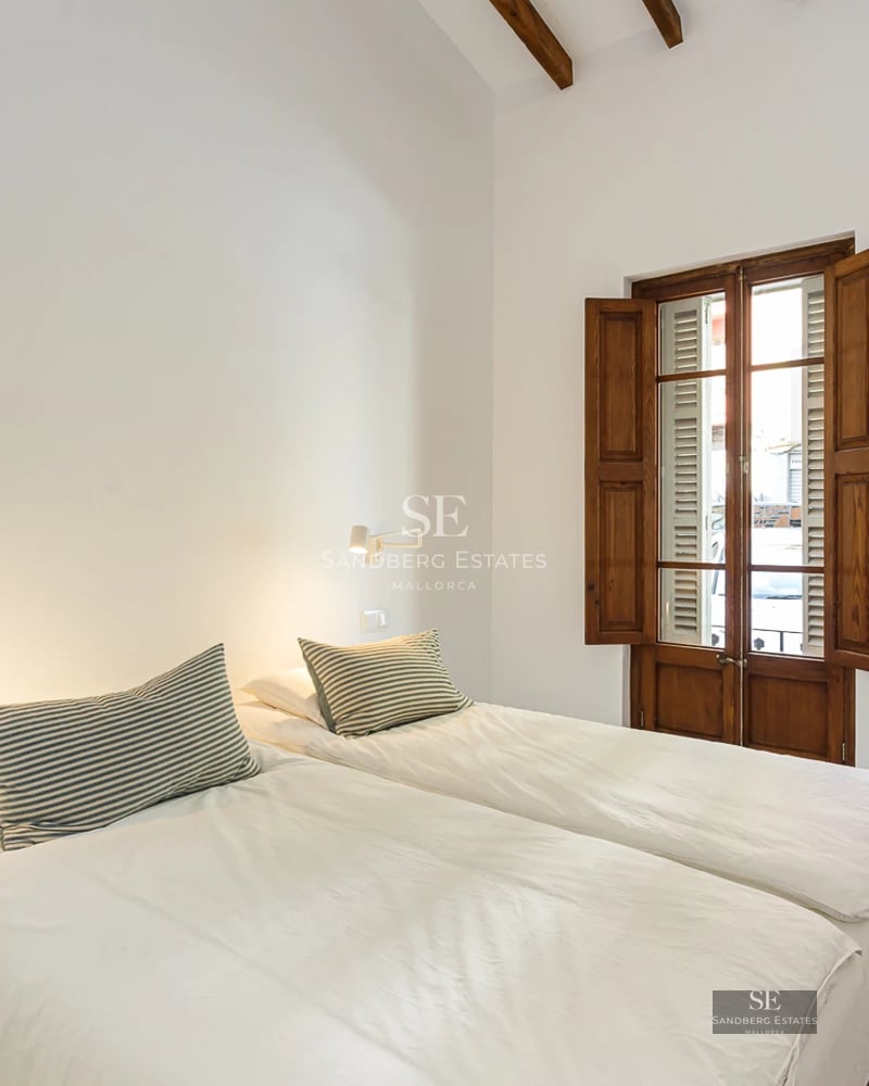 Spacious terrace featuring a pool and modern furniture. Panoramic views. Elegant design with ambient lighting.