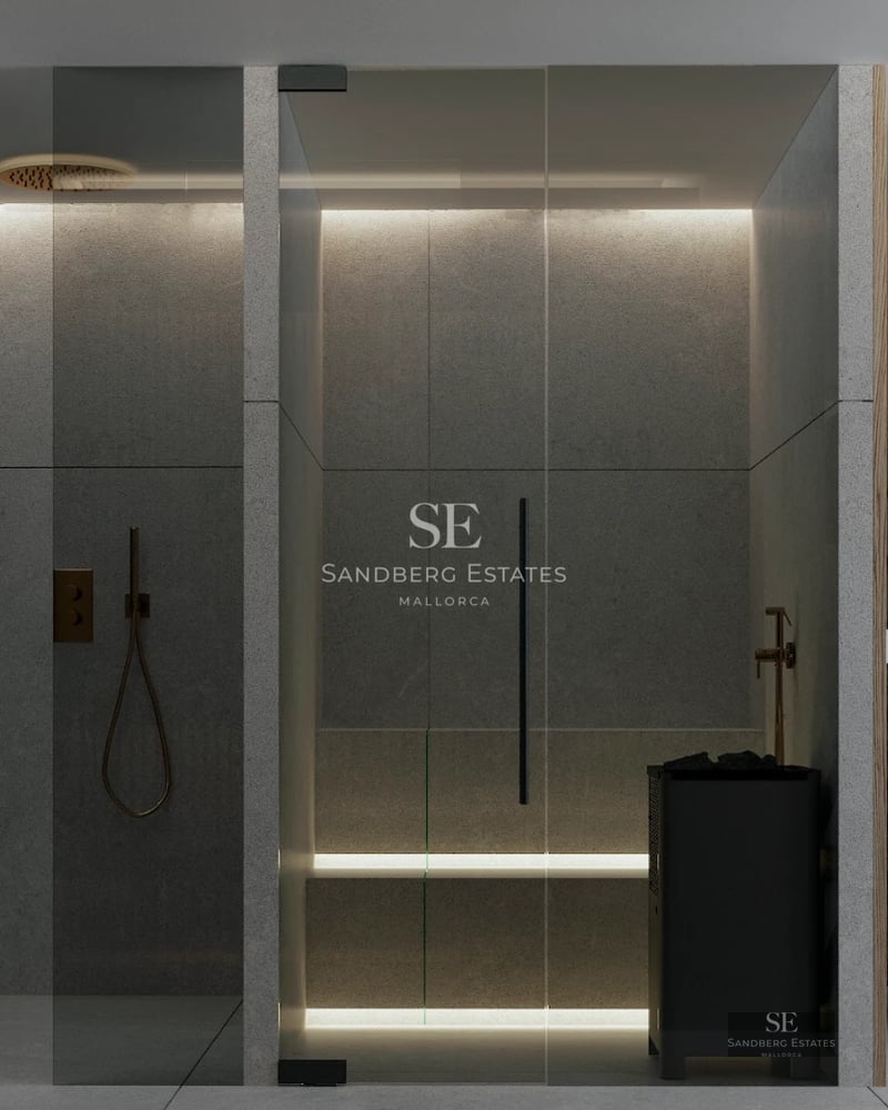 Exterior view of a luxurious modern villa with an infinity pool. Minimalist design, large windows, and well-maintained gardens.