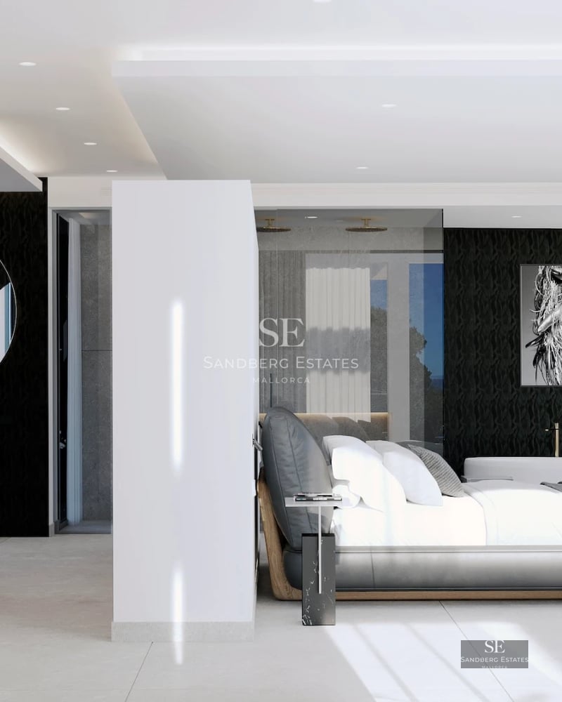 Elegant terrace featuring an infinity pool, sun loungers, and panoramic views. Modern design with high-quality finishes.