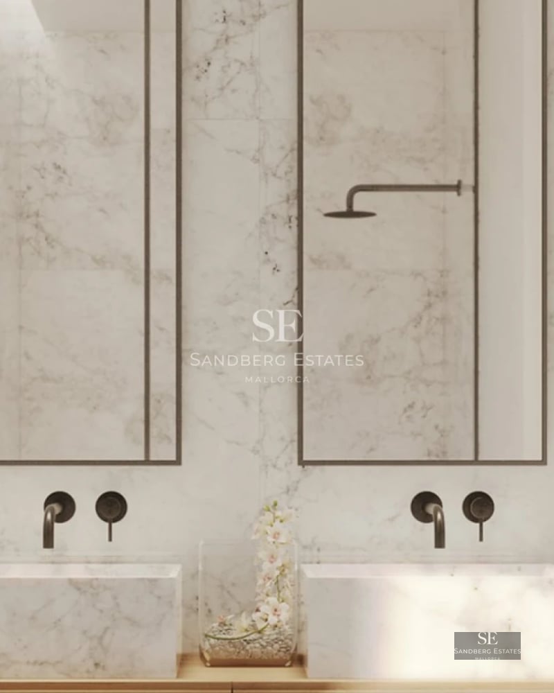 Expansive terrace with infinity pool, lounge chairs, and panoramic views. Modern design, natural light, and high-quality finishes.