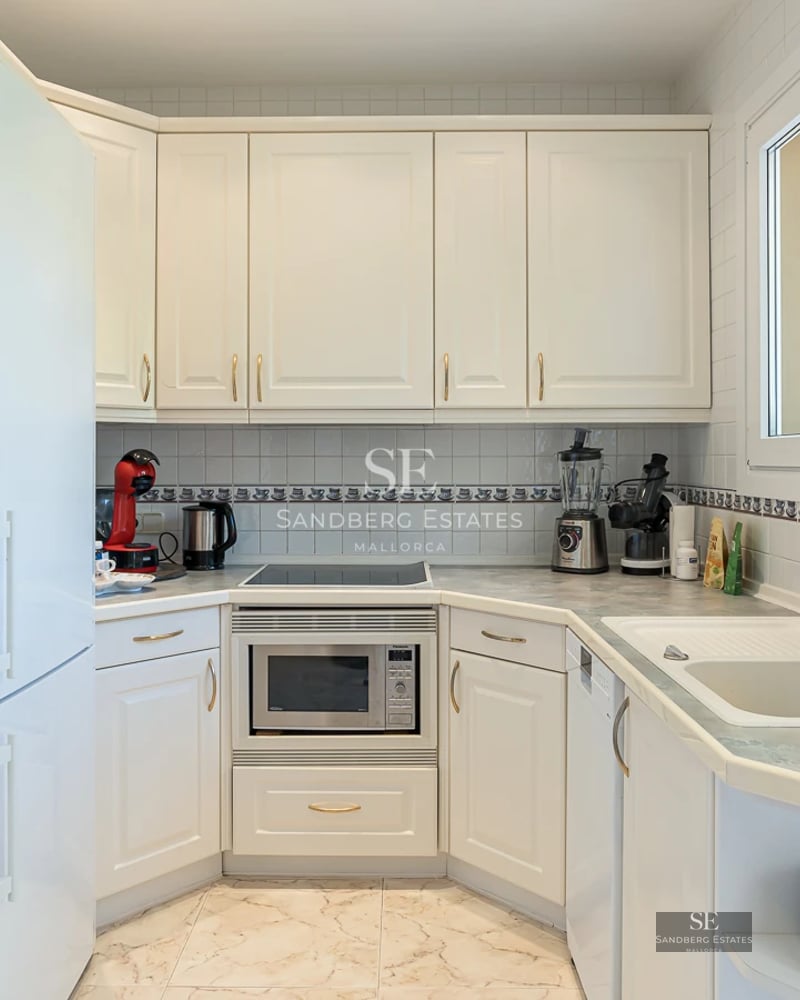 Exterior view of a modern villa with reflecting pool, spacious terrace and lush garden. Minimalist architecture and landscaping design.