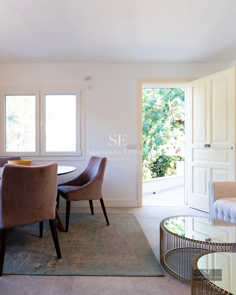 Spacious terrace with pool, sun loungers, and panoramic views. Modern design, high-quality materials, and abundant natural light.