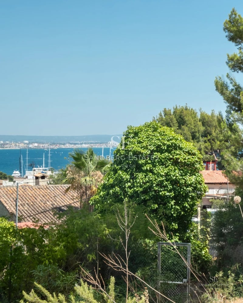 Spacious terrace with infinity pool, sun loungers, and panoramic views. Modern architecture with clean lines and abundant natural light.